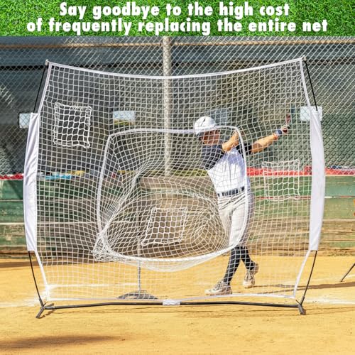 GliCraft White 12x12 Inch Sports Net Repair Kit with 6 Pcs & 100 Zip Ties