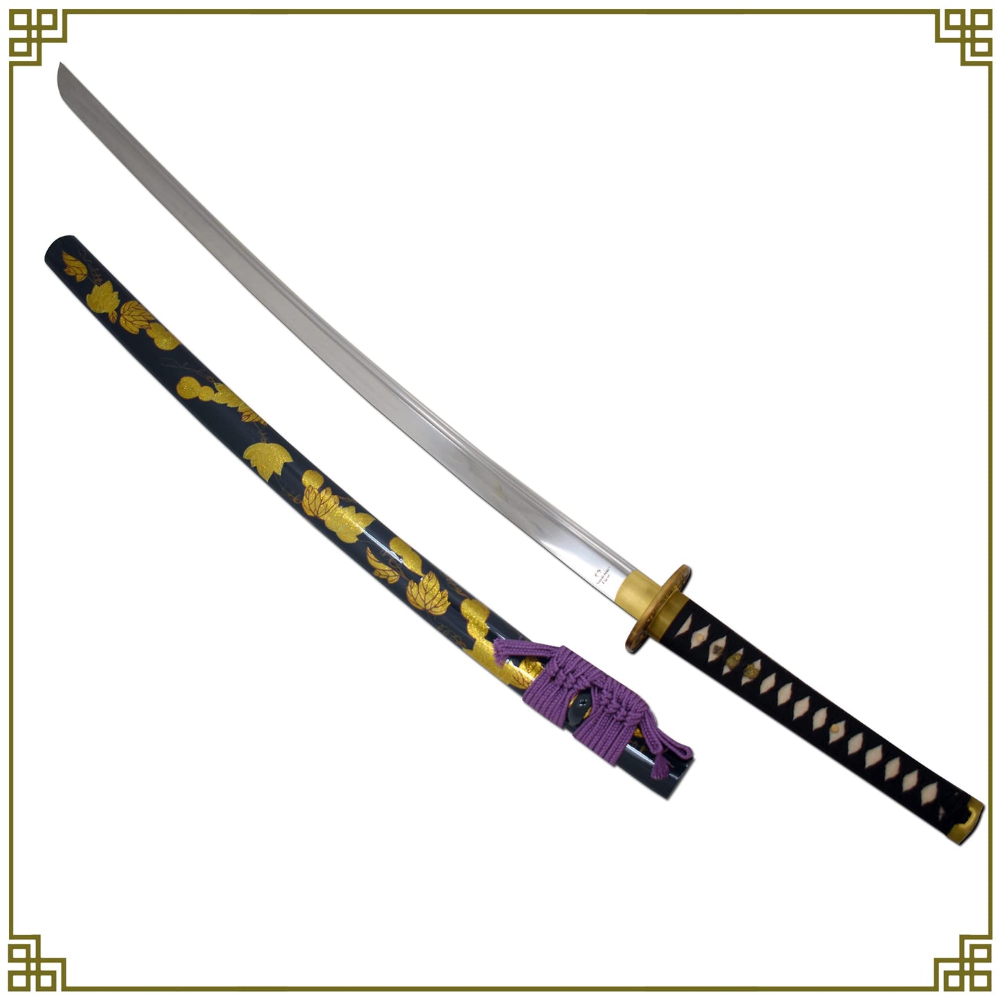 Snake Eye Tactical Classic Japanese Samurai Katana Swords with Heavy Duty Wooden Stand- (0929)
