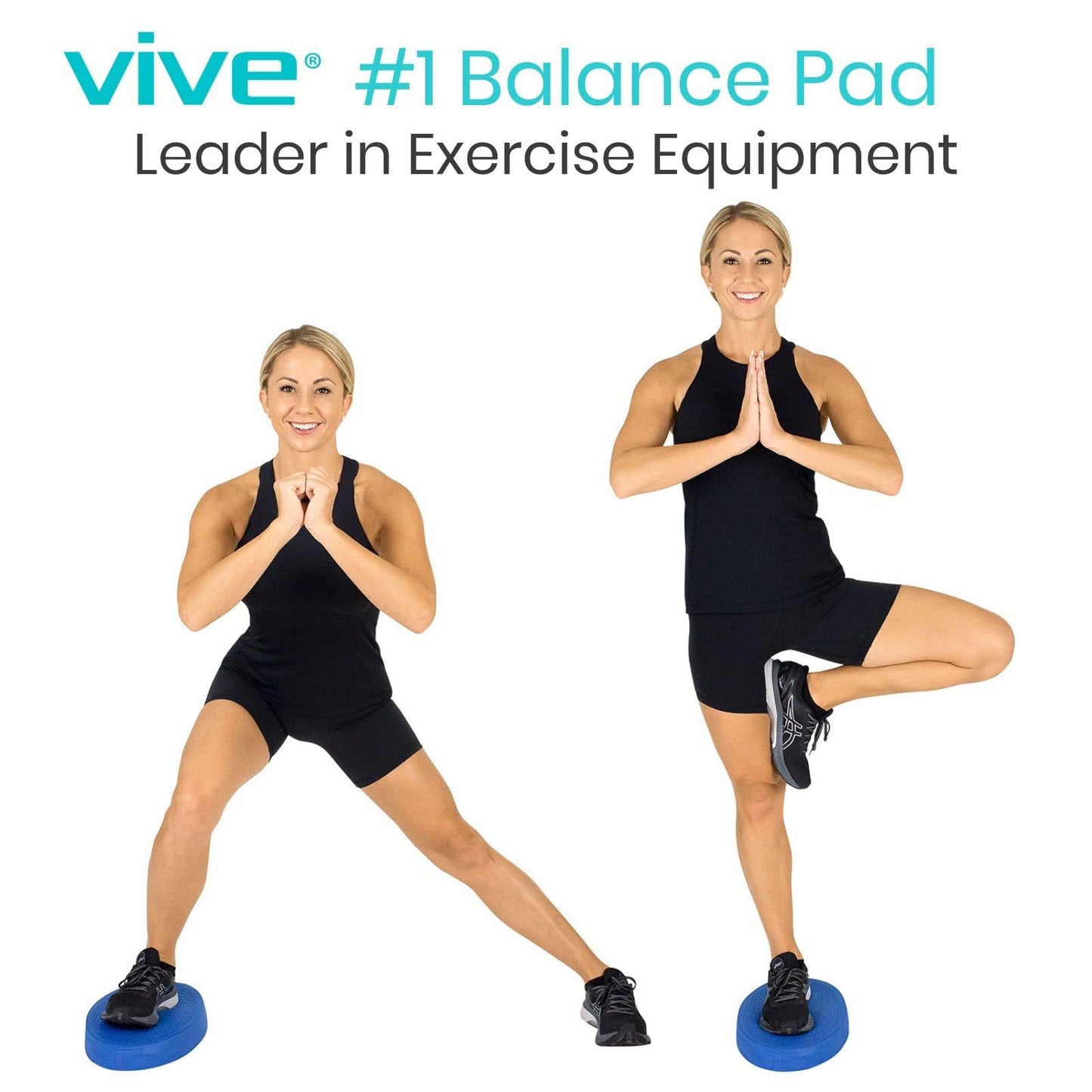 Vive Oval Balance Pad - Wobble Cushion For Physical Therapy And Rehabilitation Equipment - Soft Stability Trainer Foam For Workouts, Yoga, Core Strength And Pilates - Device For Women, Men And Kids