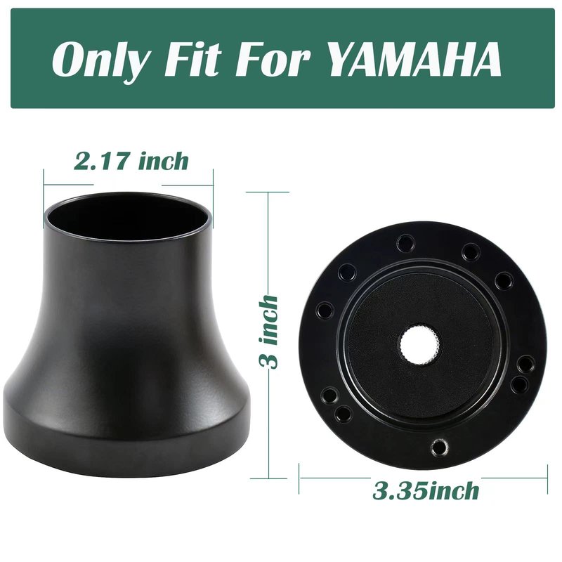 Roykaw Golf Cart Steering Wheel Adapter Compatible with YAMAHA Black