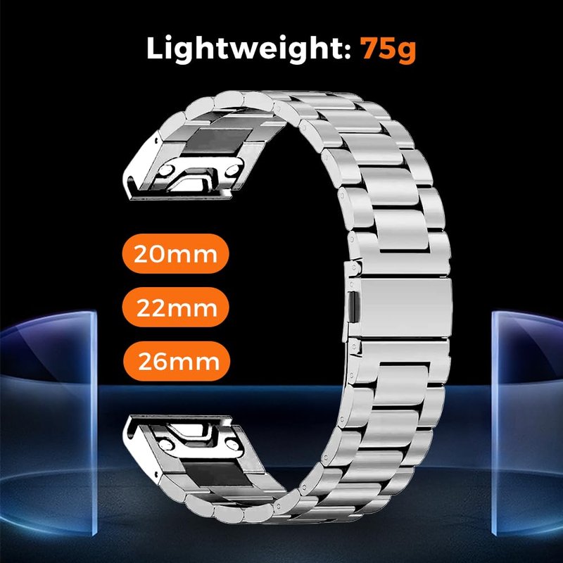 synsing 26mm Titanium Band for Tactix 8 51mm/Enduro 3 51 mm /7X Pro, 22mm Metal Strap for Venu 4 45mm/Fenix 8 47mm/Forerunner 965 955, 20mm Band für Instinct E 40mm/Fenix 8 43mm