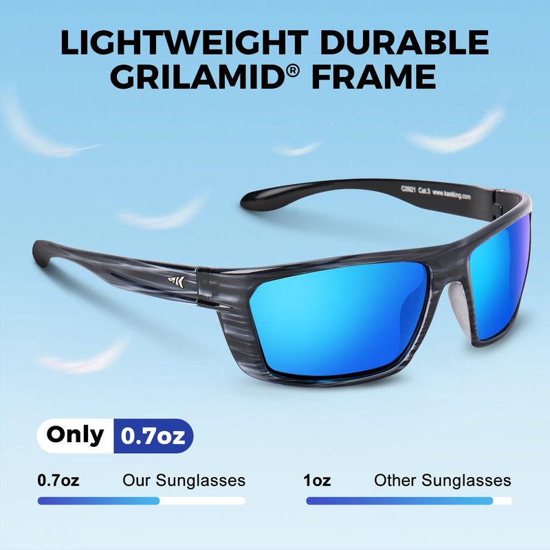 KastKing Huzzah Polarized Sport Sunglasses for Men and Women, Ideal for Driving Fishing Cycling and Running,UV Protection