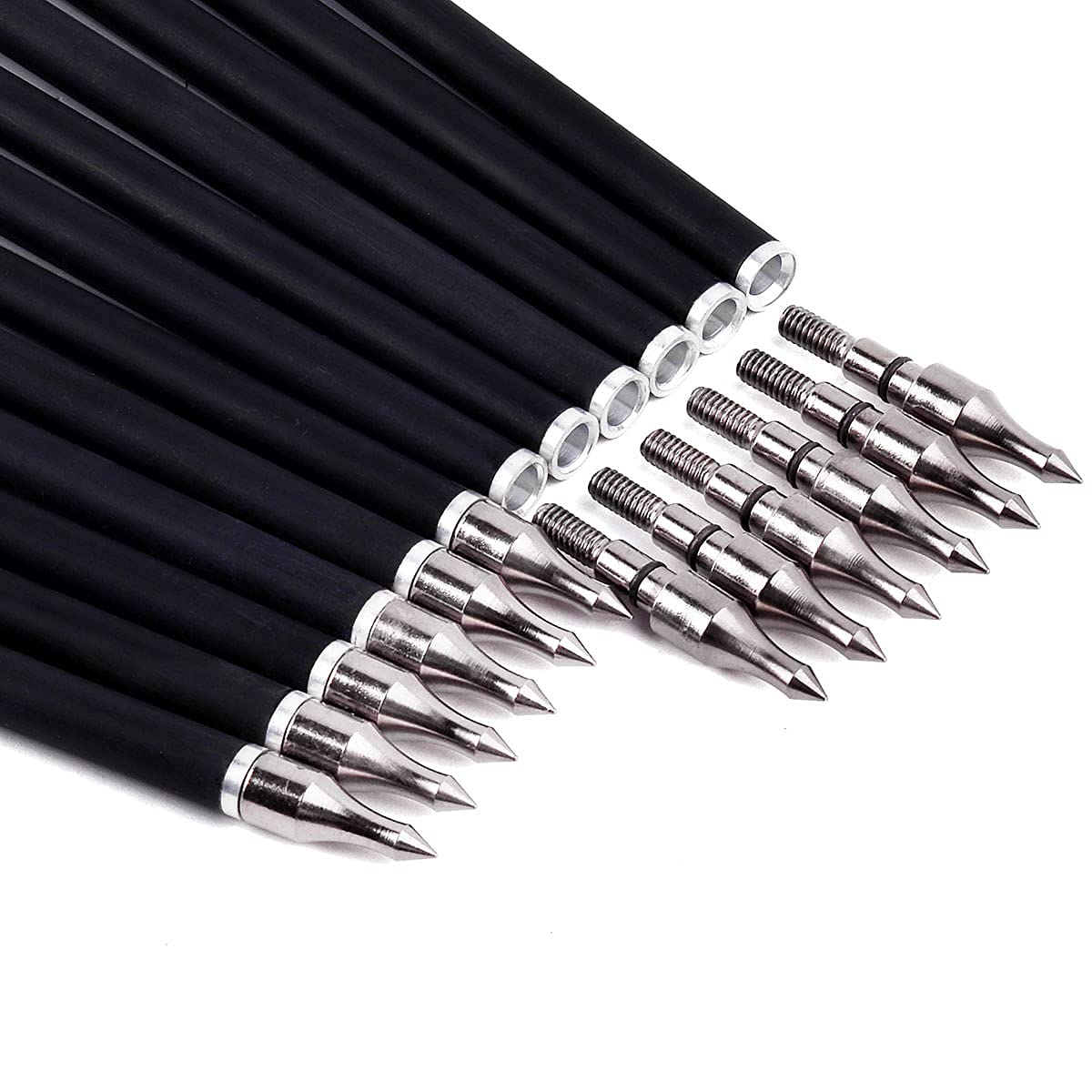 LWANO 30" Carbon Arrows, Archery Target Practice Hunting Arrows,12 Pack