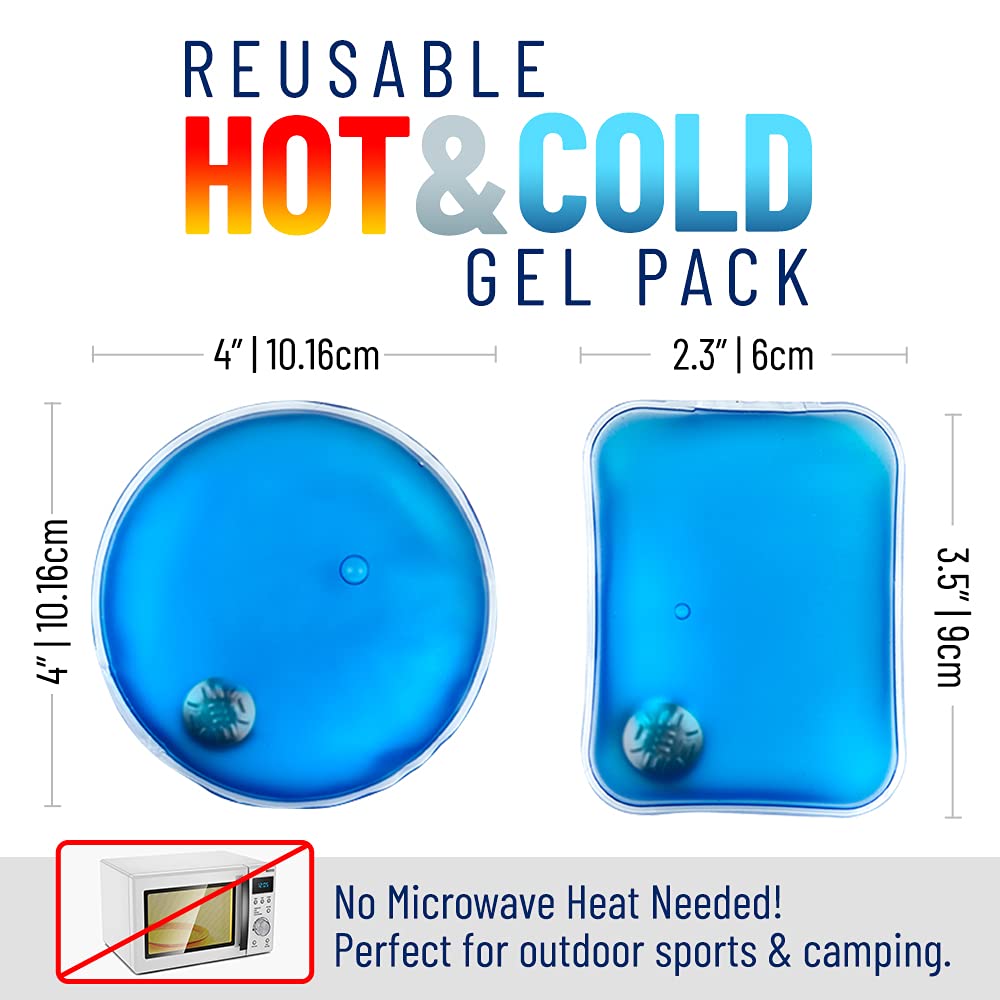 Reusable Heat Packs, Set of 8 - Gel Hand Warmer with Snap to Heat Metal Disc Technology for One Click Heating - Instant to Go Pocket Hand Warmer with Gift Packaging.