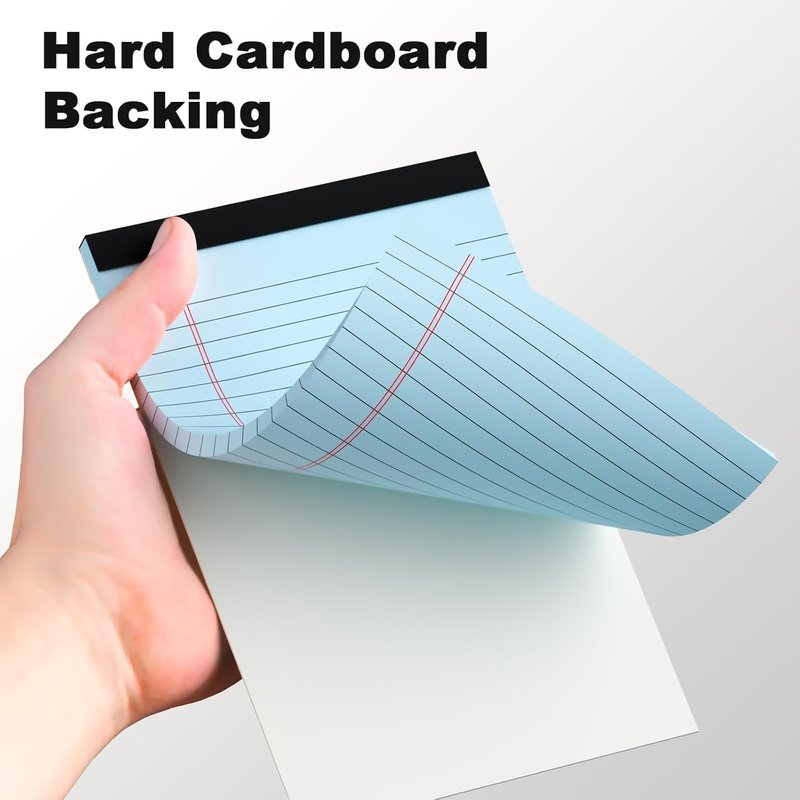 Small Note Pads - 5x8 College Ruled Notebooks | 5-Pack Perforated Writing Pads for School & Office