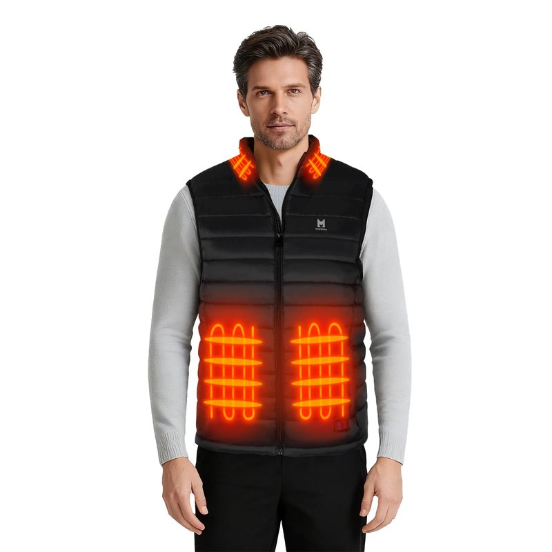 MRAWARM Heated Vest, Lightweight Electric Heated Vest for Men Women wiht 6 Heating Zone and 3 Temperature