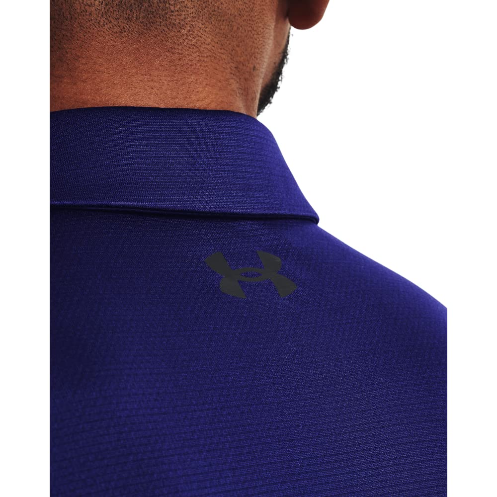 Under Armour Men's Tech Golf Polo, (468) Sonar Blue / / Black, Medium Tall