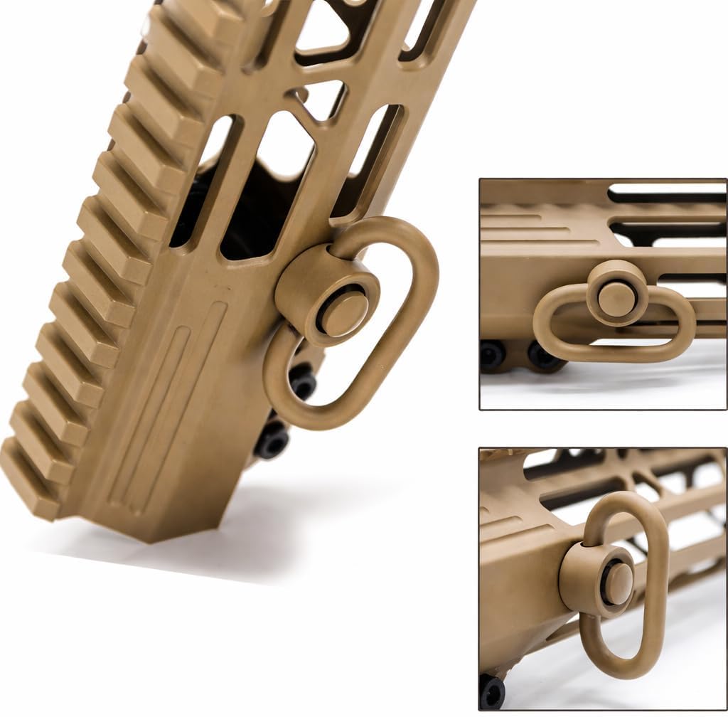 5 Slots Rail Section for M Lok Five Slots Picatinny Rail Set of 2 Pieces