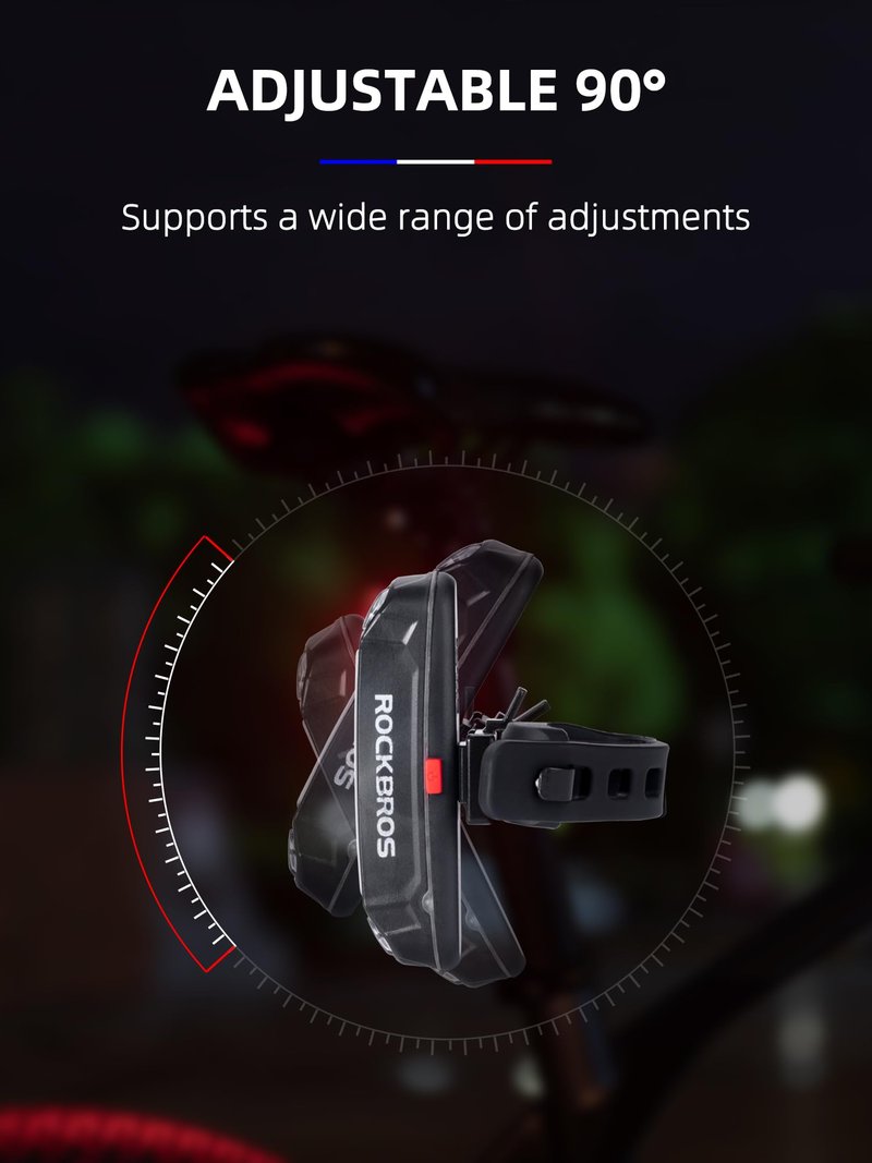 ROCKBROS Bike Tail Light USB Rechargeable LED Bike Rear Light 6 Modes IPX4 Bike Taillight for Night Riding
