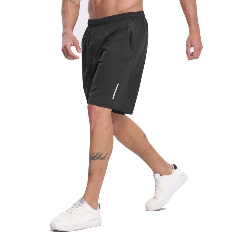 RPOVIG 3 Pack Men's Athletic Shorts Sets 9" Gym Workout Short with Zippered Pockets Running Joggers Basketball Gift