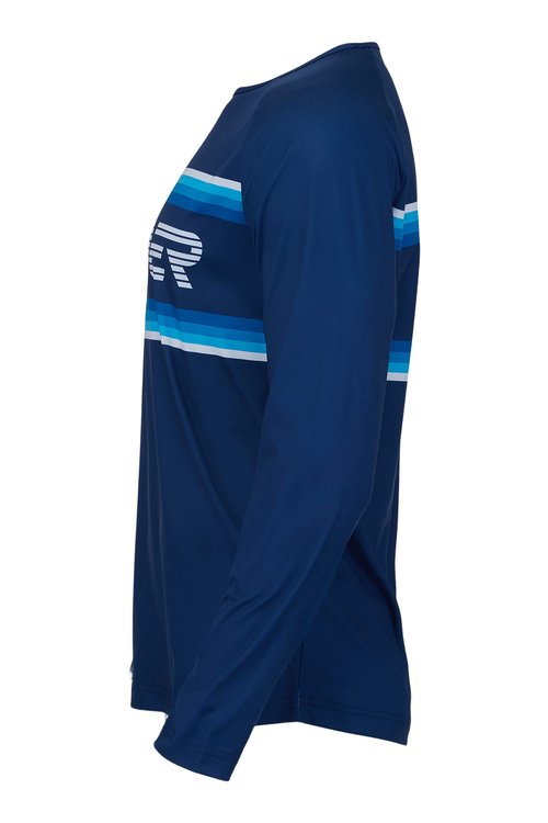 Spyder Men's Pump Long Sleeve Crew Neck Light Weight Tee, Abyss, Medium