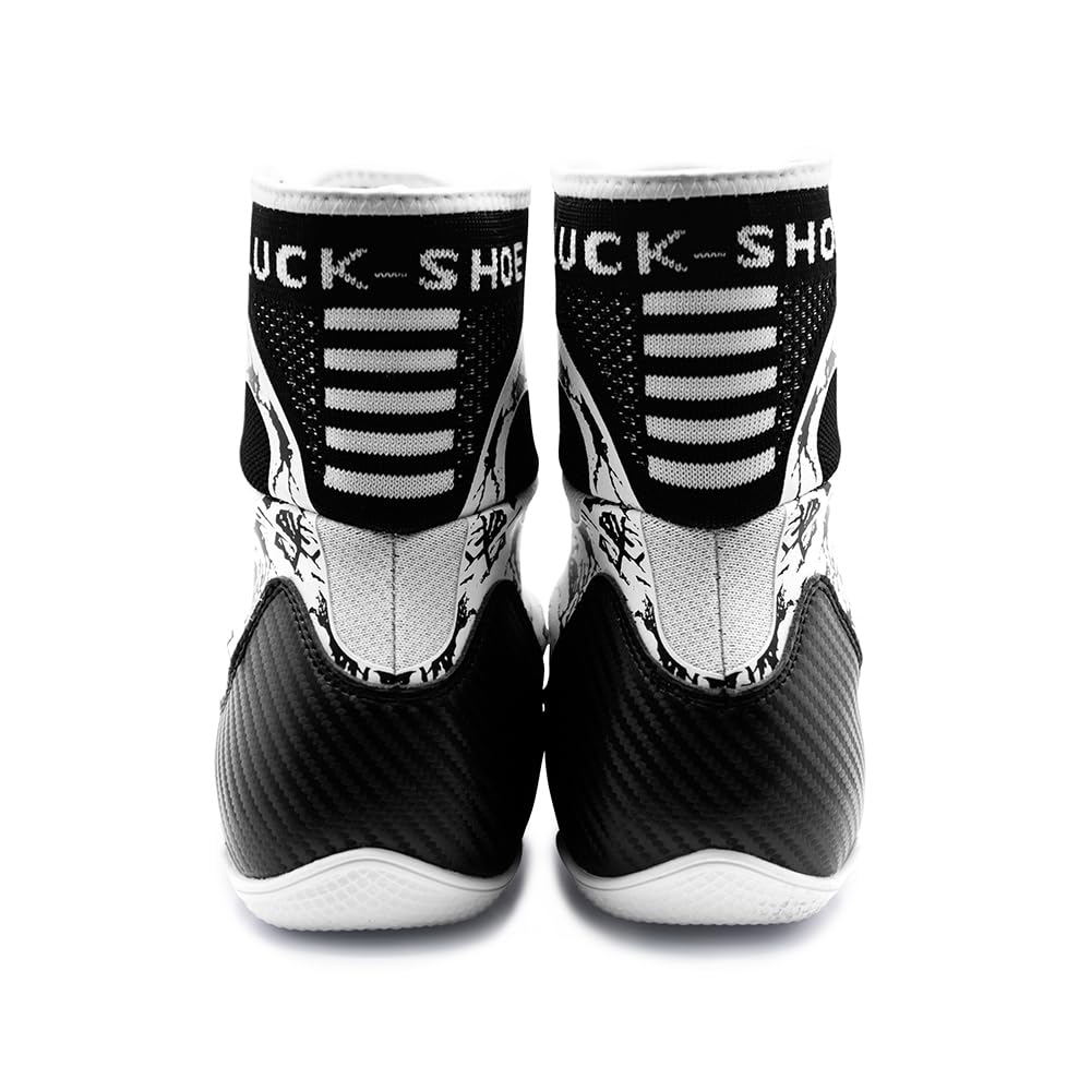 B LUCK SHOE Boxing Shoes for Men Breathable Wrestling Shoes High Top Fitness Sneakers Fighting Shoes Black