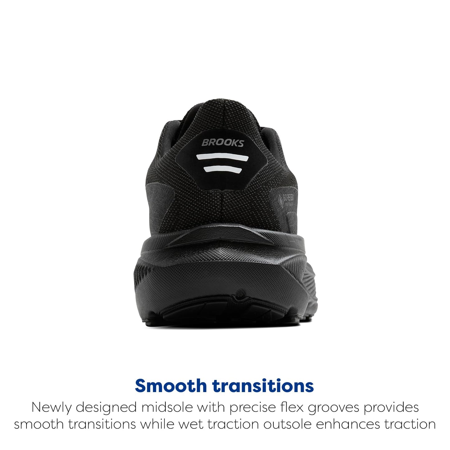 Brooks Women’s Ghost 17 GTX Waterproof Supportive Running & Walking Shoe - Black/Black/Ebony - 8 Medium