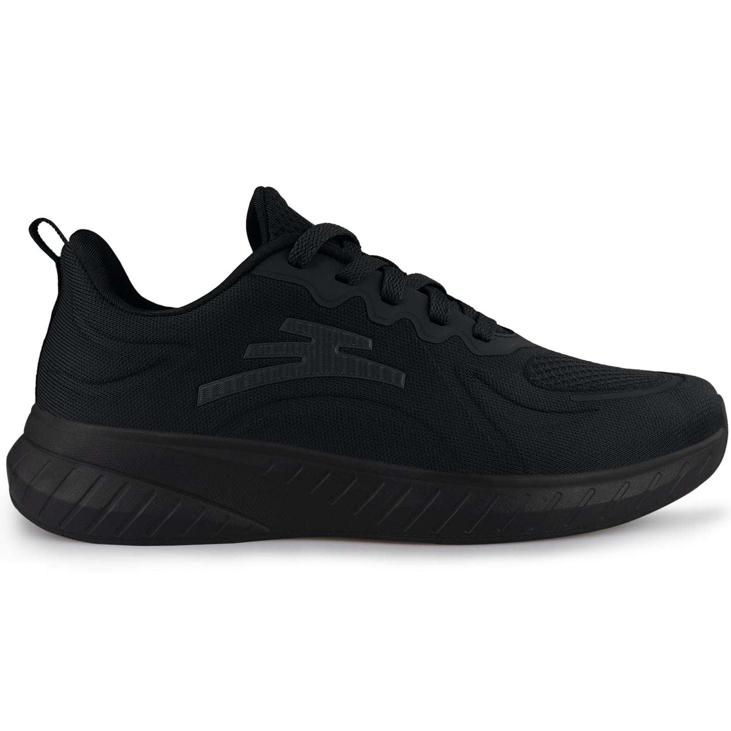 Puweco Breathable Mens Running Shoes, Arch Sopport Black Sneakers for Men, Non Slip Work Shoes for Men Walking Athletic Gym Jogging and Sports