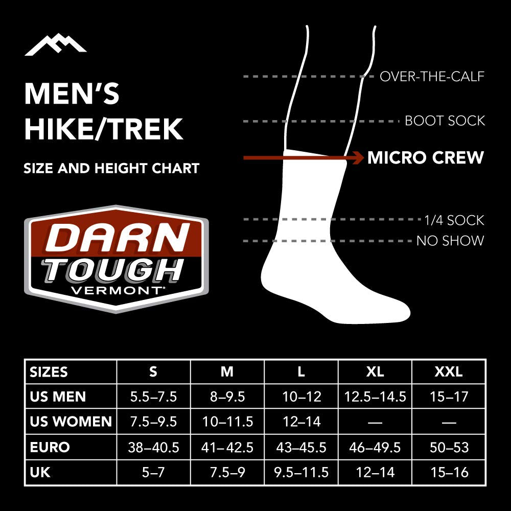 Darn Tough Men's Close Encounters Micro Crew Midweight with Cushion Sock (Style 5014) -