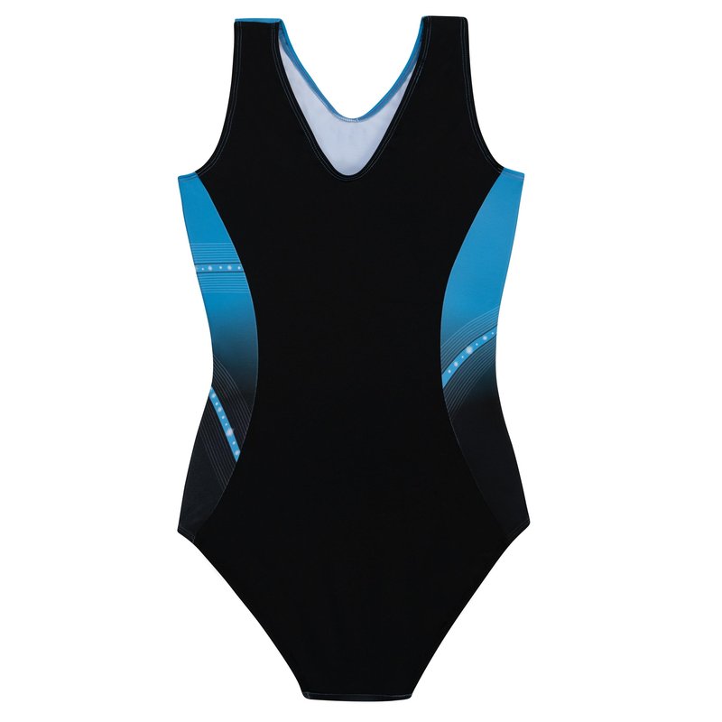 GK Glitz & Glam Gymnastics Leotard - Adult Small,blue