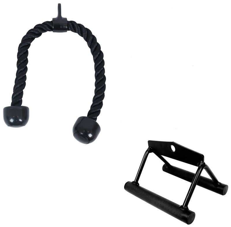 Fitvids Tricep Press Down Cable Attachment, LAT Pulldown Attachment, Weight Machine Accessories, V Handle, Tricep Rope