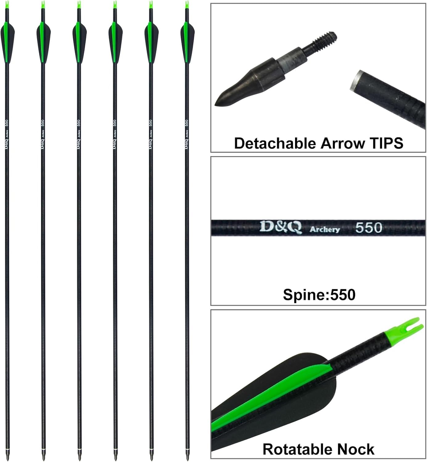 D&Q Archery Bow and Arrow Set for Adults Beginner Teenagers Youth, Takedown Recurve Bow 20lbs 30lbs 40lbs Left and Right Handed, Recurve Bow Set for Outdoor Target Practice (Black, 20lbs)