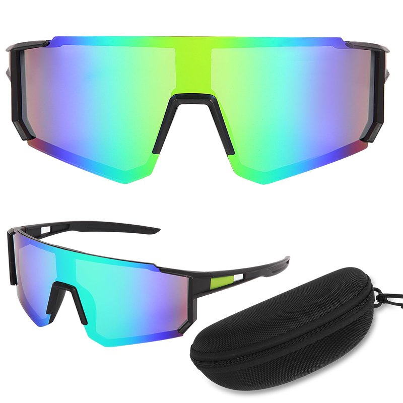 ZYFOFFICE Cycling Glasses Mens Women Mirrored Sports Goggles for MTB Road Bike Hiking Baseball UV400 Protection (3 PacK)