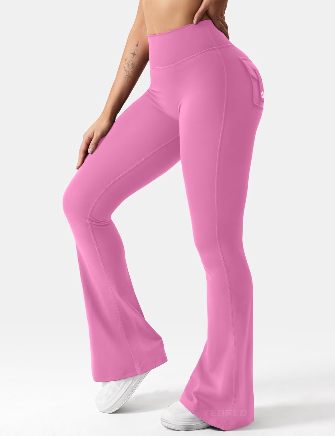 CoreFlex Flare Leggings for Women - Butt Lifting Workout Pants with Pockets | Gym & Yoga