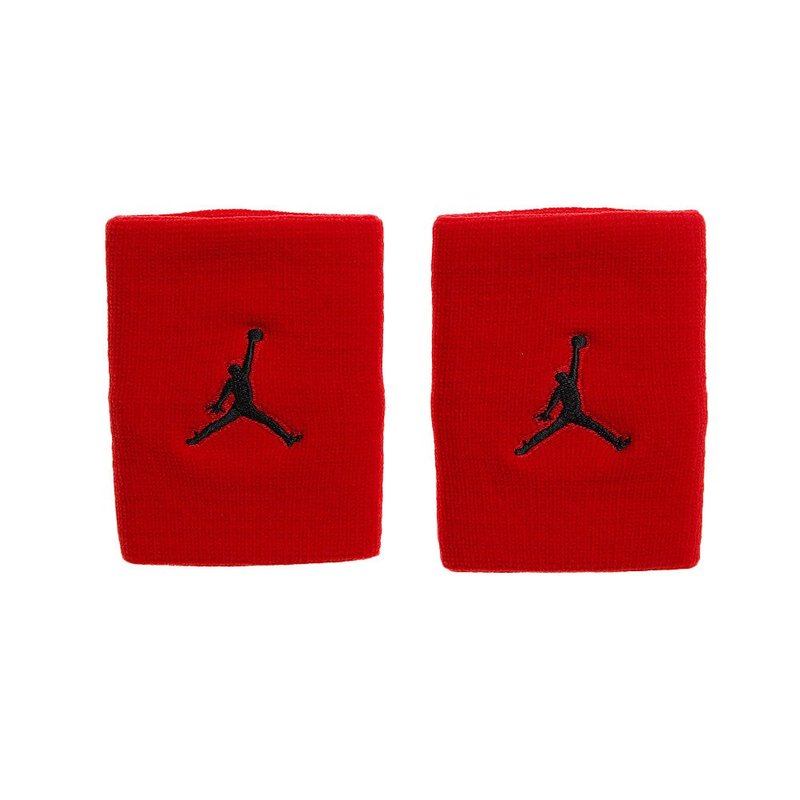 AIR JORDAN Basketball Gym Red/Black Wristbands, Dri-FIT Technology, One Size