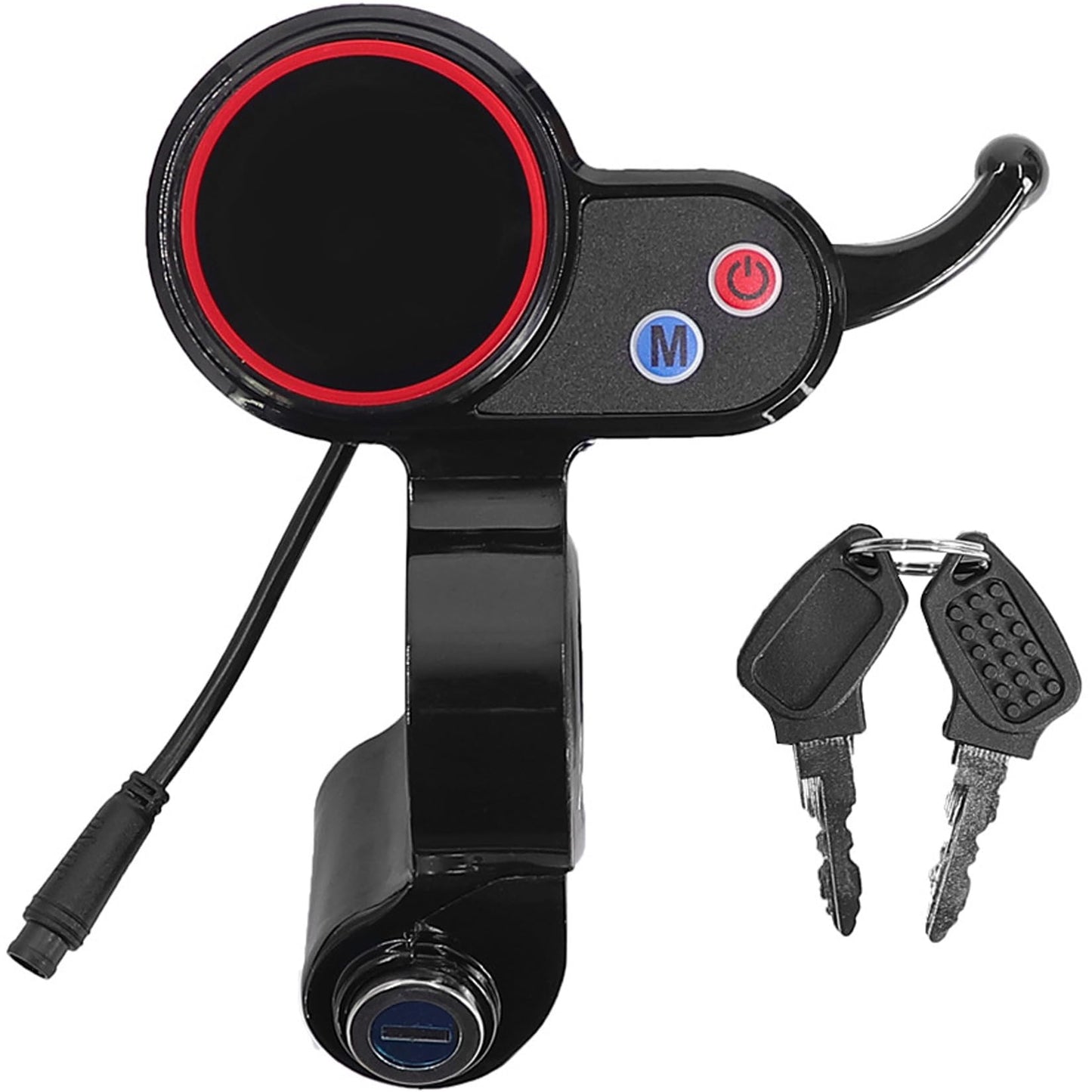 INXING Electric Scooter Throttle for H5 Electric Scooter 6-Pin Speed Controller Accessories with Lock, LCD Display Control Panel for M4 Electric Scooter
