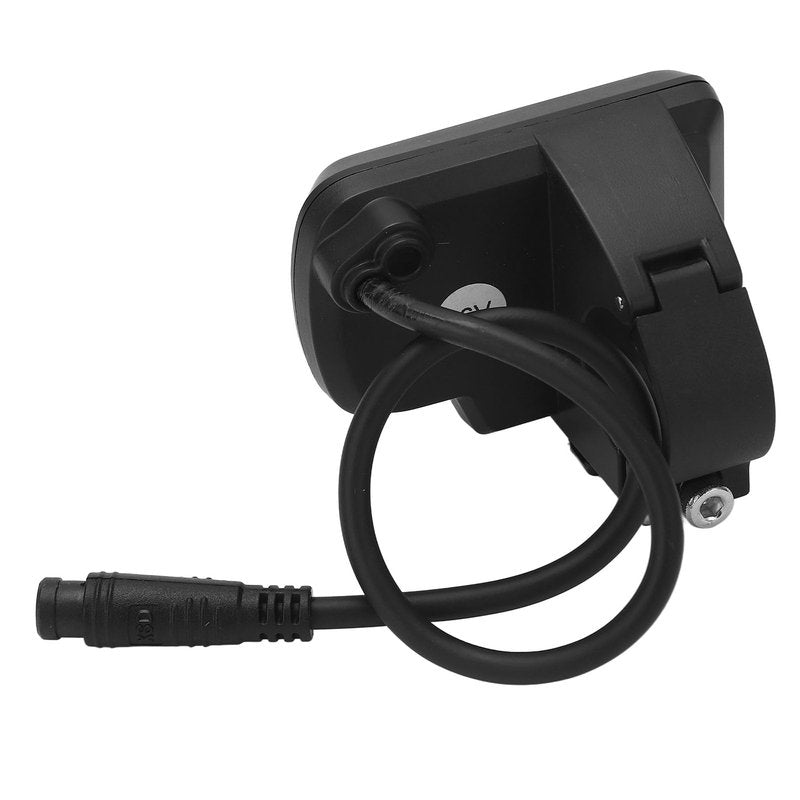Drfeify EN06 LCD Electric Bike Display Meter with Connector for 22.2mm Handlebar Bike Speed Meter with Light Connector 6pin Wire 24V 36V 48V 60V