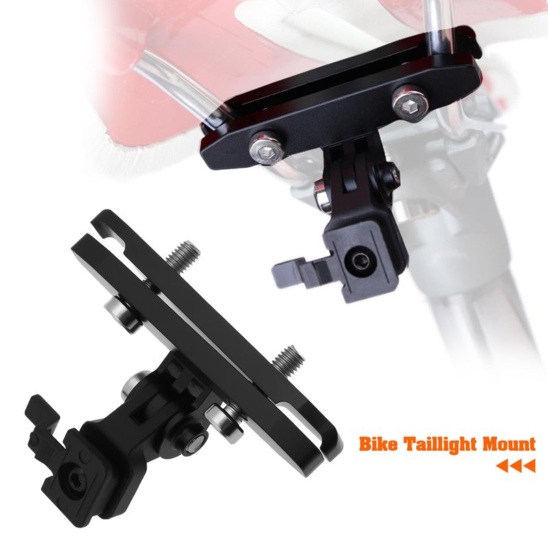 YINETTECH 1Pc Bike Taillight Saddle Rail Mount Support Seatpost Compatible with Bontrager Ion Pro RT Headlight Adapter Torch Adapter Holder Black