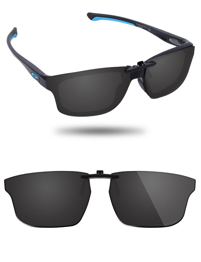 Fiskr Polarized Clip-On Sunglasses for Oakley Crosslink Fit OX8142 56mm - UV Protection - Universal Fit for Men & Women - Classic Black