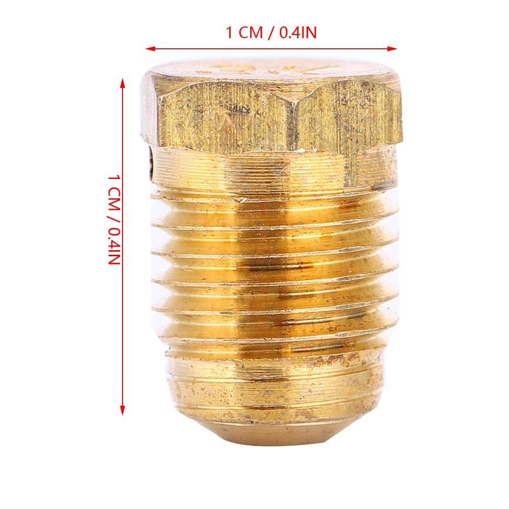 Alomejor Burst Disk, Copper, 3/8 24UNF, 3K or 5K, for Regulator or Valve, 0.4x0.4x0.4 Inch, Pack of 3
