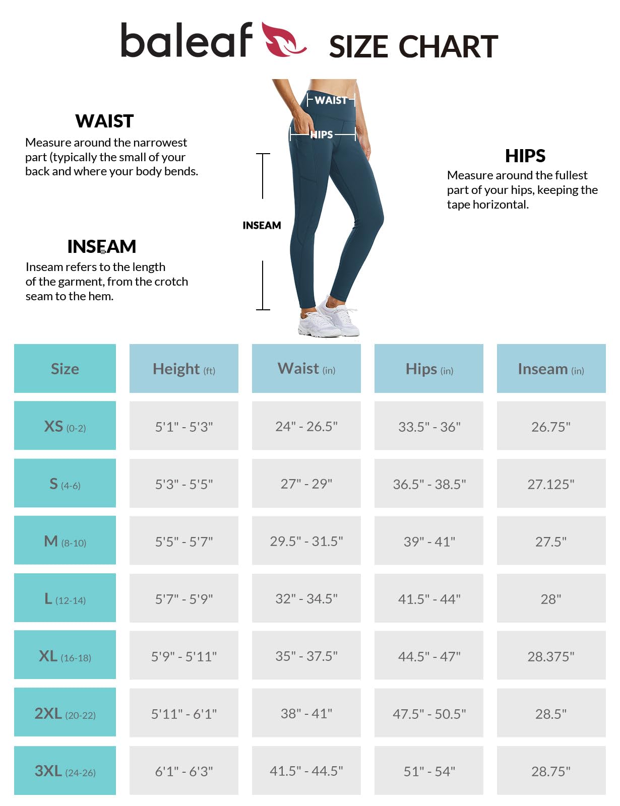 baleaf Fleece Lined Leggings Women Thermal Warm Winter 27" Dark Blue XS