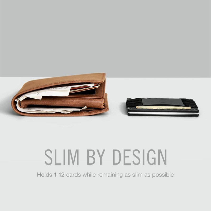 Ridge Wallet - Slim Minimalist RFID Protected Wallet for Men | Carbon Fiber, Compact Design