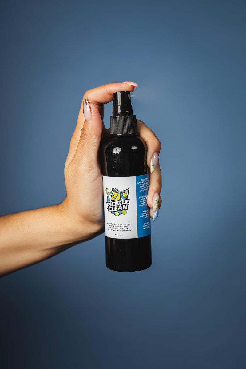 PickleClean Paddle Cleaner Spray – Restore Spin & Grip | Safe for Carbon Fiber & Kevlar | Removes Dirt, Sweat & Plastic Buildup | Fast-Drying, Veteran-Owned