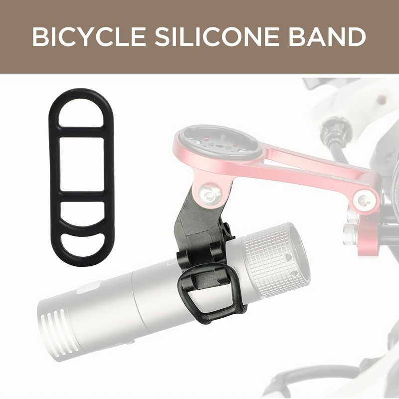 Motroce 10PCS Bike Silicone Mount Band, Bicycle Light Fastening Straps, Universal Adjustable Bike Light Mount Bands (Black)