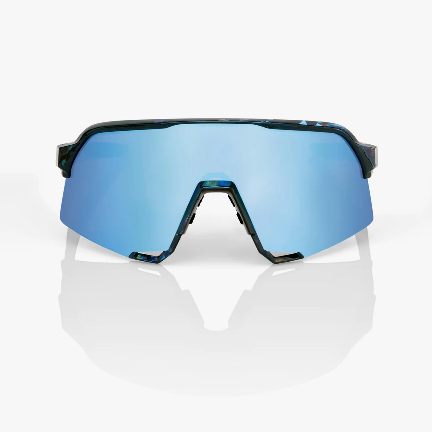 100% S3 Sport Performance Cycling Sunglasses (Movistar Team White - HiPER Blue Multilayer Mirror Lens)