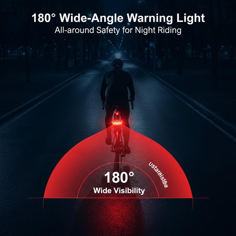 MOONDKIST Electric Bicycle Rear Light, 2 in 1 Bicycle Tail Light Running Light Brake Light, 36-48V Bicycle Accessories Safety Warning Lights, Tail Light Accessories