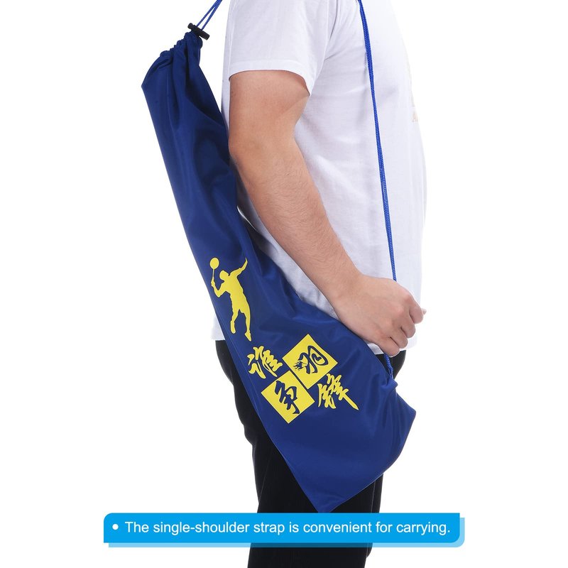 PATIKIL Badminton Racquet Cover Bag, Soft Badminton Racket Pouch Velvet Lining Single Shoulder Drawstring for Badminton Players, Blue