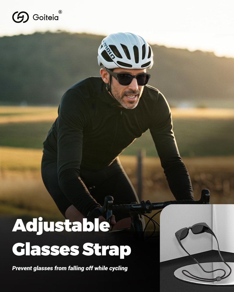 Goiteia Cataract Sunglasses for Severe Light Sensitivity, CAT 4 Super Dark Fit Over Glasses,Extra Large Wide Wrap Around For Post Laser Eye Surgery,Polarized UV400 Protection,Made Eyes Not Feel Sore