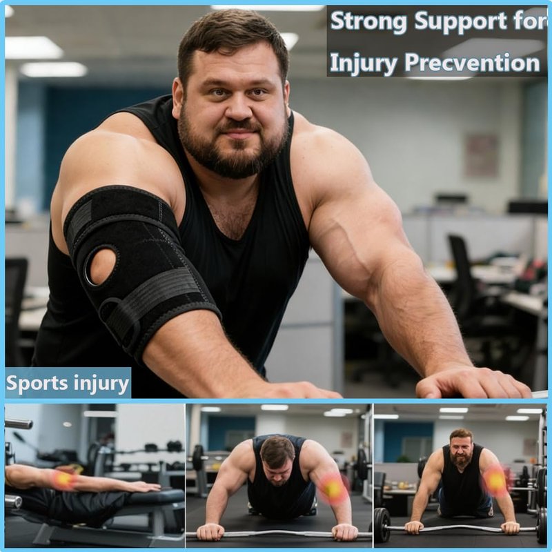 King Mills Plus Size Arm Brace for Tennis Elbow, Ideally Used as Elbow Stabilizer Brace for Relieving Tendonitis, Arthritis, Bursitis, Sprains, and Strains in Tennis, Bowling, and Daily Activities.