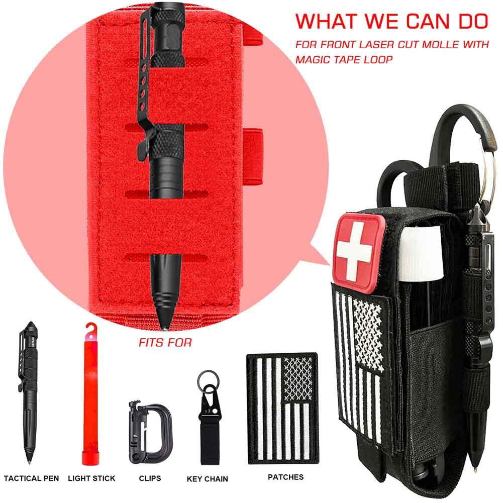 VIIDOO Molle Tourniquet Pouch, Nylon Tactical Tourniquets Pouch Holder TQ Tourniquet Case & Trauma Medical Shear Pouch(Black)