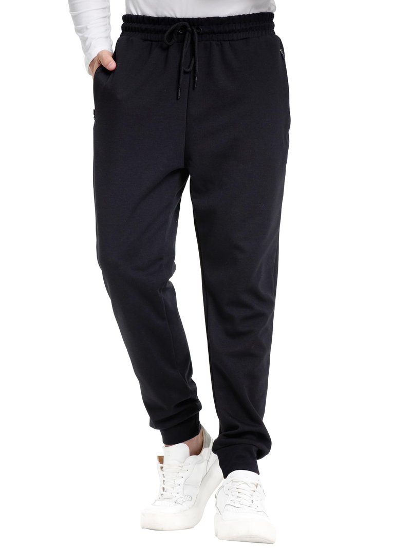 DITOK Men's Sweatpants with Zipper Pockets, Fleece Tapered Sweatpants for Mens Joggers, Lightweight Mens Athletic Sweat Pants for Workout, Jogging, Running, Black