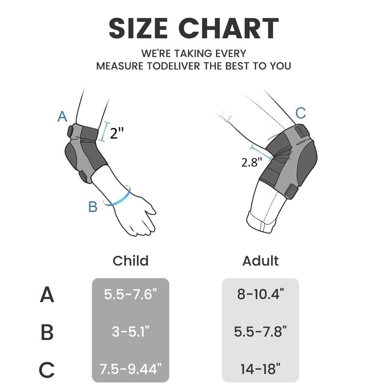 DA - Adult and Child Knee, Elbow, and Wrist Guards, Suitable for Bicycles, ice Skating, Roller Skating, Skateboarding, and Scooters Yellow