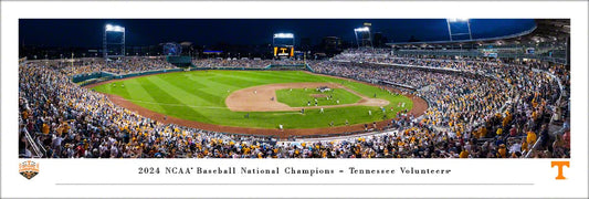 Tennessee Vols, 2024 College World Series Champions - Unframed Poster by Blakeway Panoramas (40"W x 13.5"H)