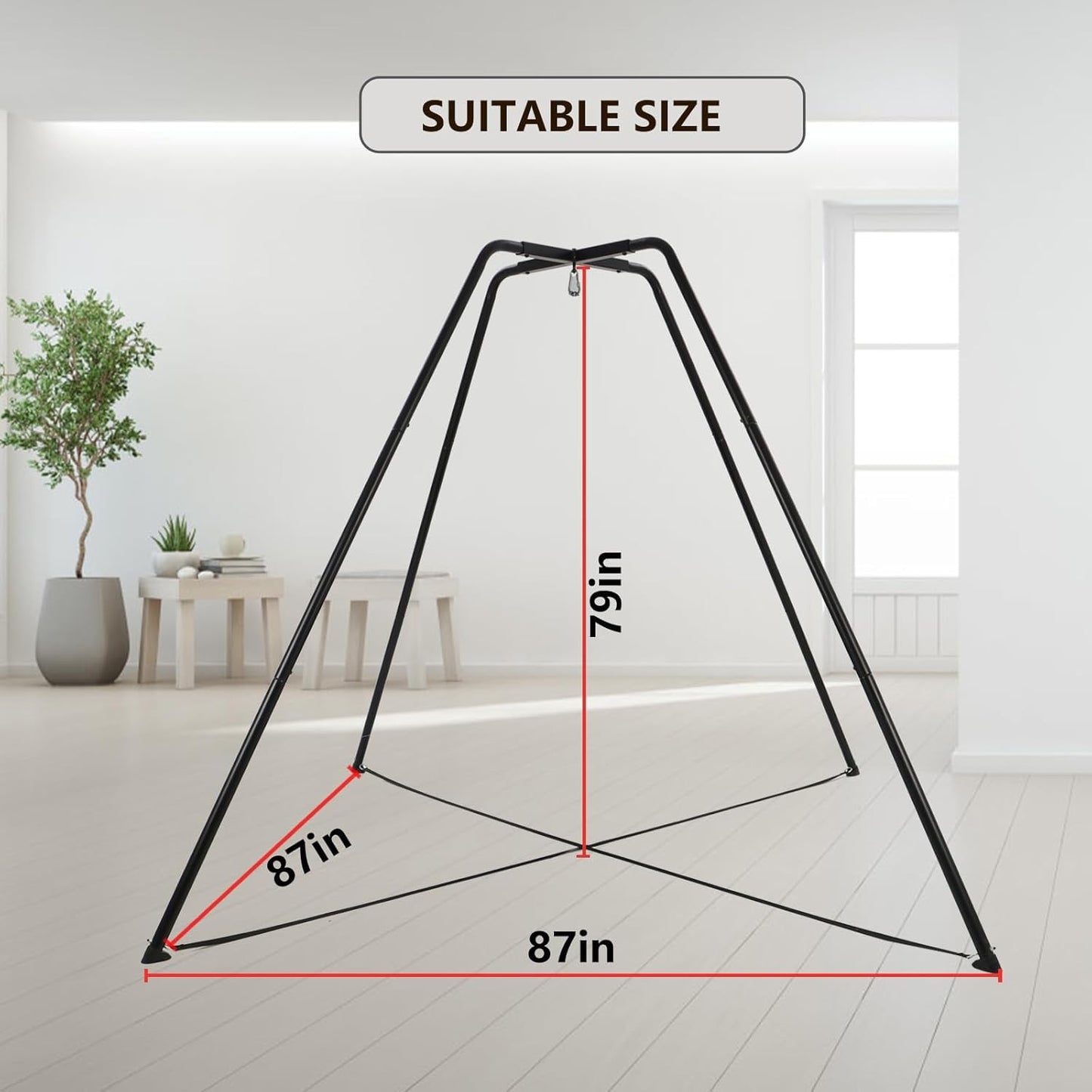 Swing Stand for Kids - Heavy Duty Metal Frame for Indoor & Backyard Use | 330LBS Capacity, Anti-Rust Design