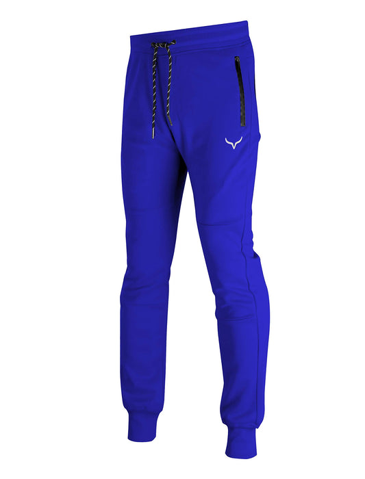 Screenshot Sports-A4050 Mens Premium Spandex Stretch Lightweight Tech Fleece Pants - Athletic Jogger Fitness Workout Gym Zipper Pockets Sweatpants-Royal-Medium