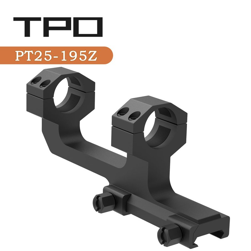 TPO GIII 1 Inch Picatinny Scope Mounts, Heavy Duty (25.4mm) 1" Offset Cantilever Picatinny Scope Mount (1.95" Height Scope Mount) PT25-195Z