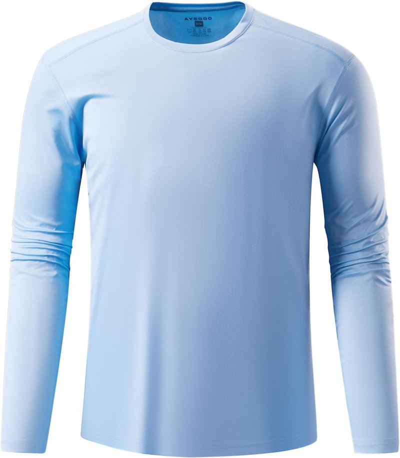 Men’s Long Sleeve T-Shirts - UPF 50+ Sun Protection, Quick-Dry Workout | 1 Pack/6 Pack Options