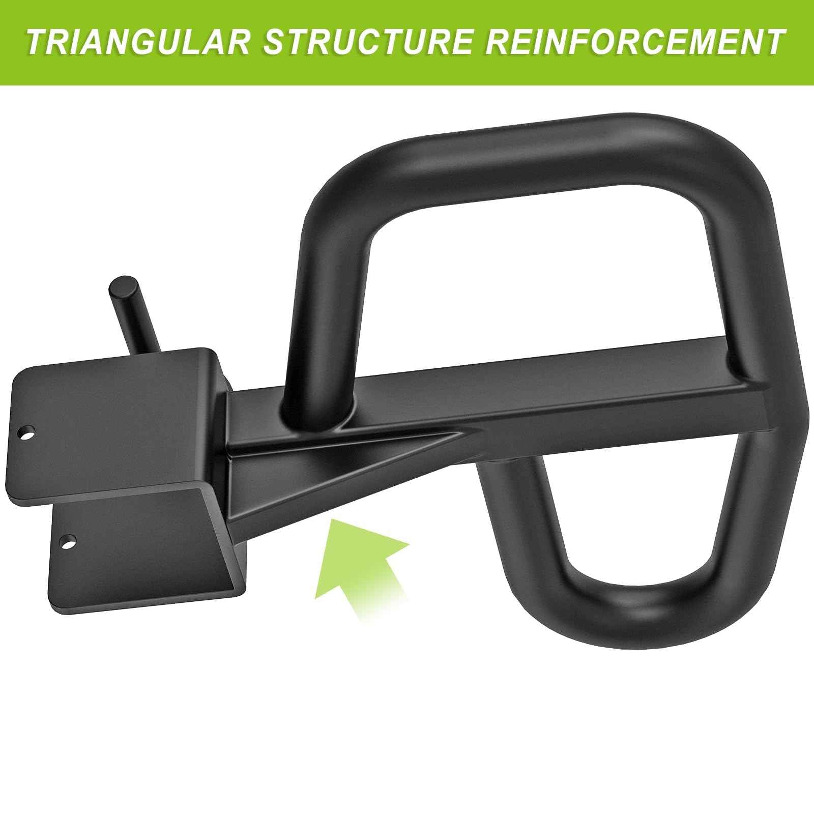 SELEWARE Multi Grip Dip Bar Attachment for 3" x 3" with 5/8" or 1" Hole Power Rack, Wide and Narrow Grip Handles Squat Rack Attachment for Strength Training, 500 lbs Capacity