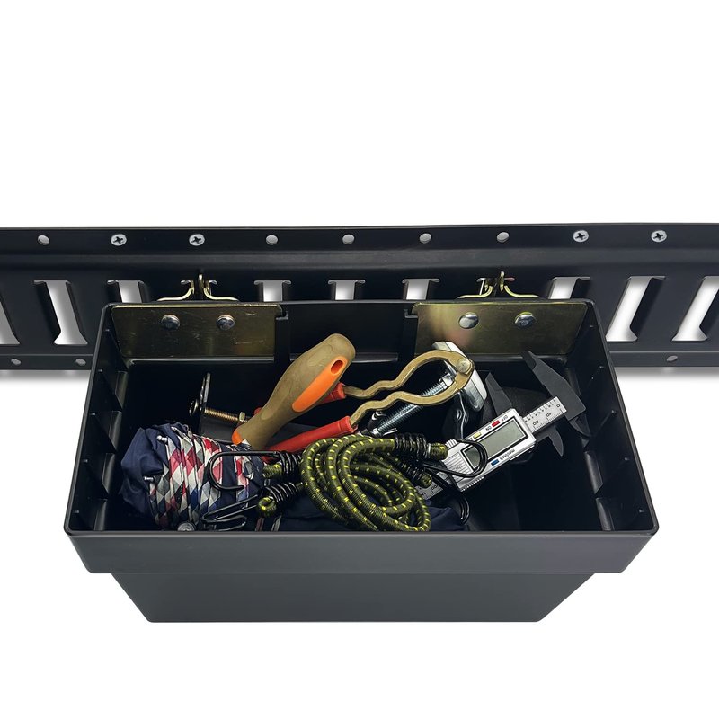 POROHOM 2 Pack Heavy Duty E-Track Basket for E-Track Systems, Trailer E Track Organizing Storage Pail,Organization Bin for Trucks, E-Track Storage Bin - E Track Accessories
