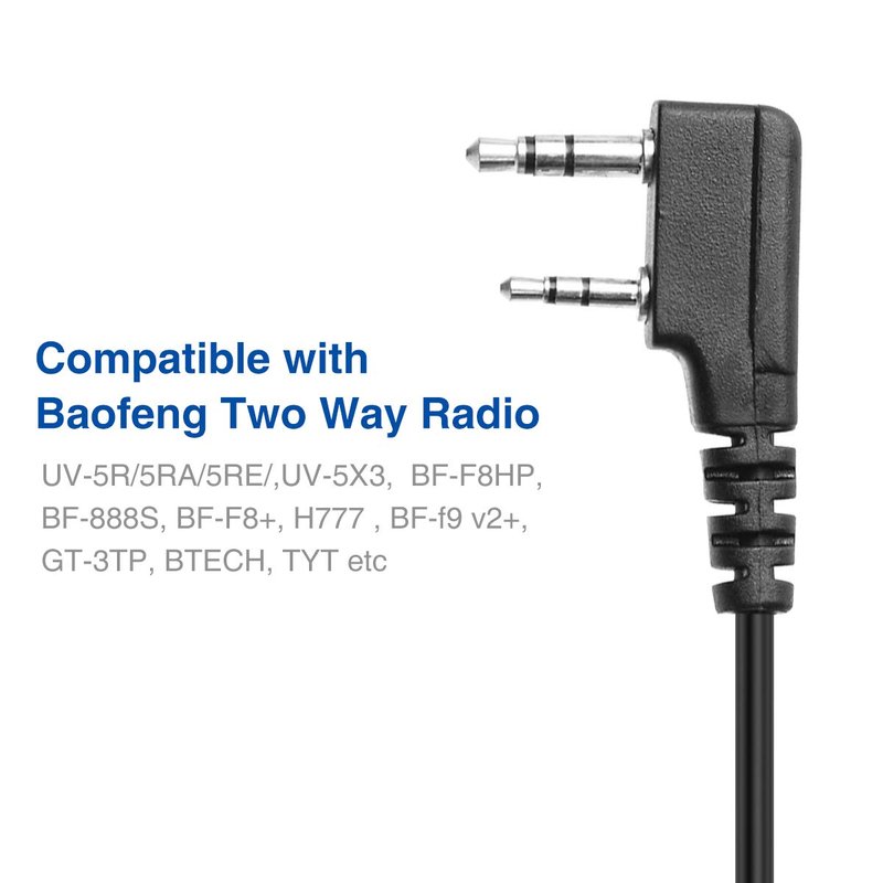BAOFENG Microphone Police Walkie Talkie Mic Accessories Ham Radio Speaker Mic for Baofeng UV-5R Mini BF-F8HP Pro 5RM UV-32 DM-32 GM21 UV-5G Plus GM-15PRO GM-5RH K5PLUS AR-152 Quansheng UV-K5 8